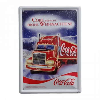 Coca Cola Blechschild Motiv Weihnachtstruck - Stück 