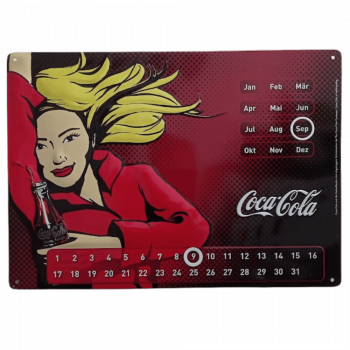 Coca Cola Blechschild als Kalender - Stück 