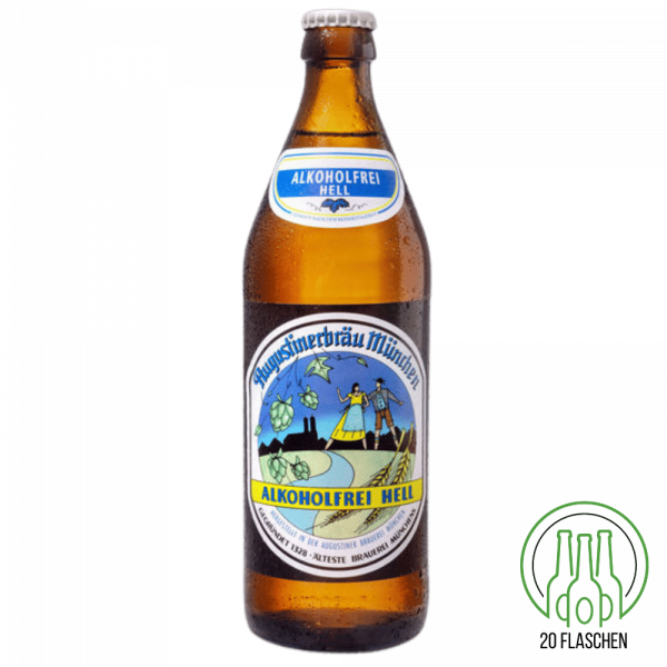 Augustiner Alkoholfrei Hell - Kiste 20x 0,5 Ltr.