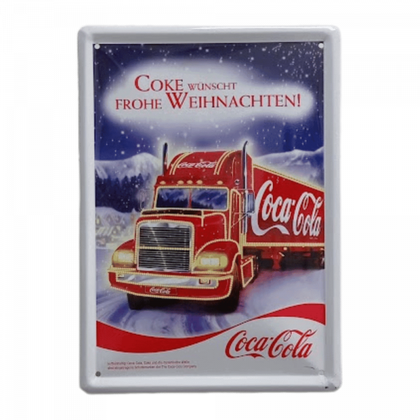 Coca Cola Blechschild Motiv Weihnachtstruck - Stück 